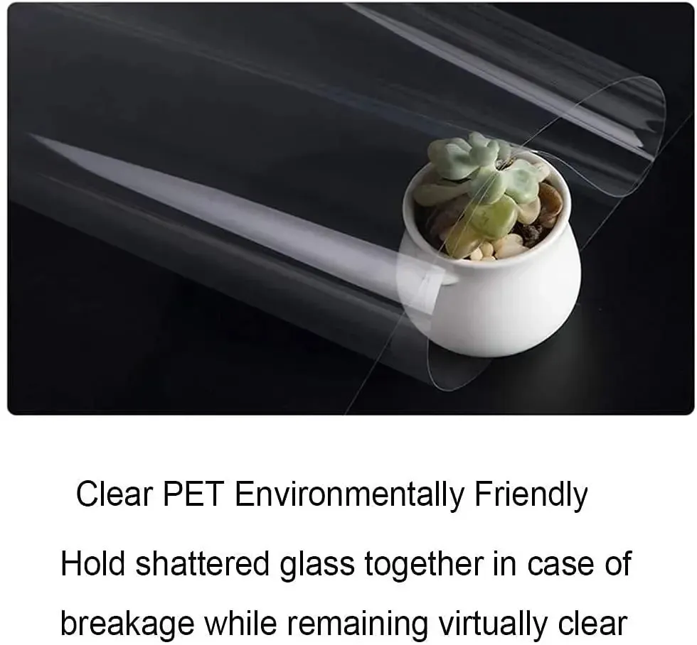 2/3/5m Anti Shatter Clear Safety Window Film