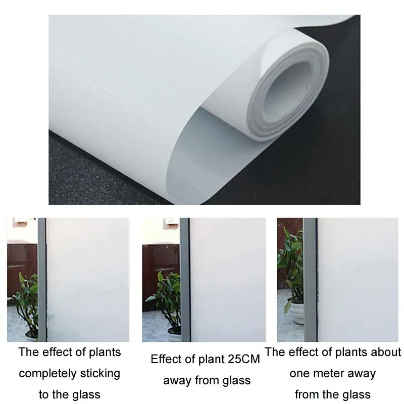 30cm Wide Electrostatic Frosted Window Film for Thermal Insulation