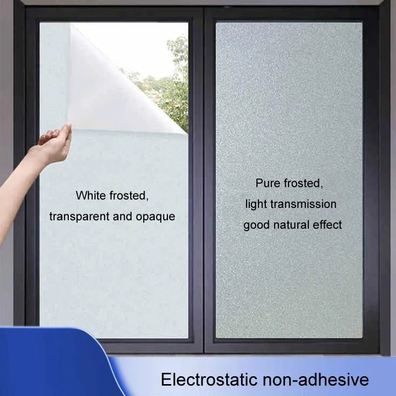 30cm Wide Electrostatic Frosted Window Film for Thermal Insulation