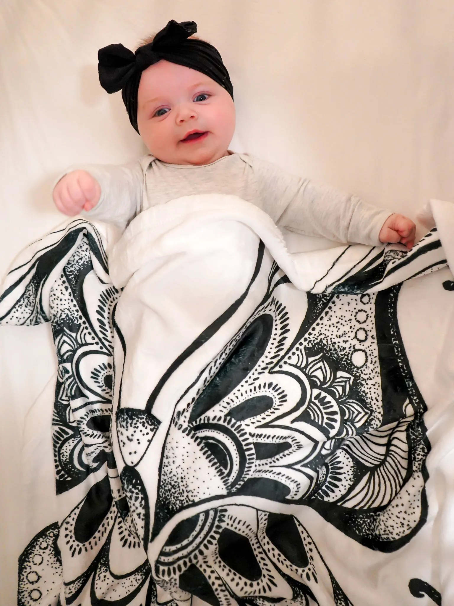 Black Butterfly Baby Blanket