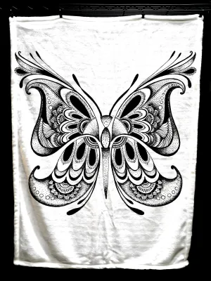 Black Butterfly Baby Blanket