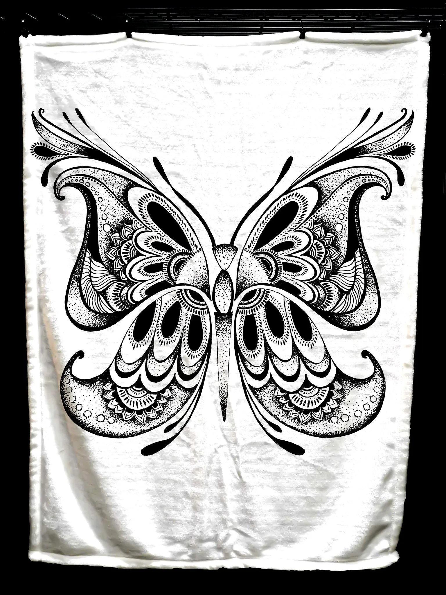 Black Butterfly Baby Blanket