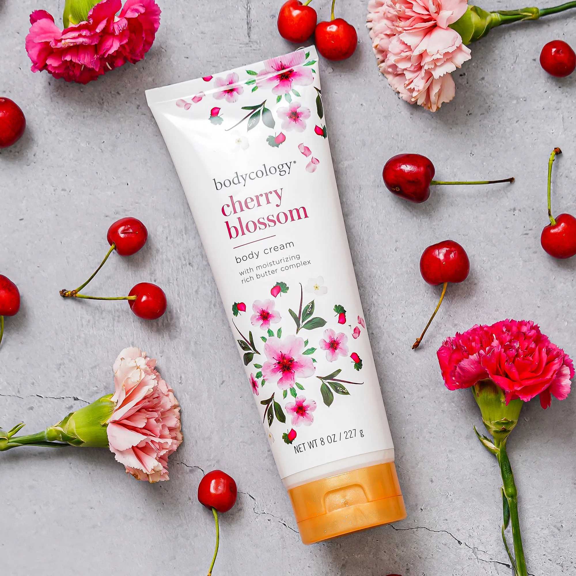 Bodycology Cherry Blossom Body Cream & Hand Cream | Moisturise, Soothing, Protects Skin Barrier |For Hydrated Body & Hand | Paraben & Phthalete Free, Cruelty Free - Combo of 2