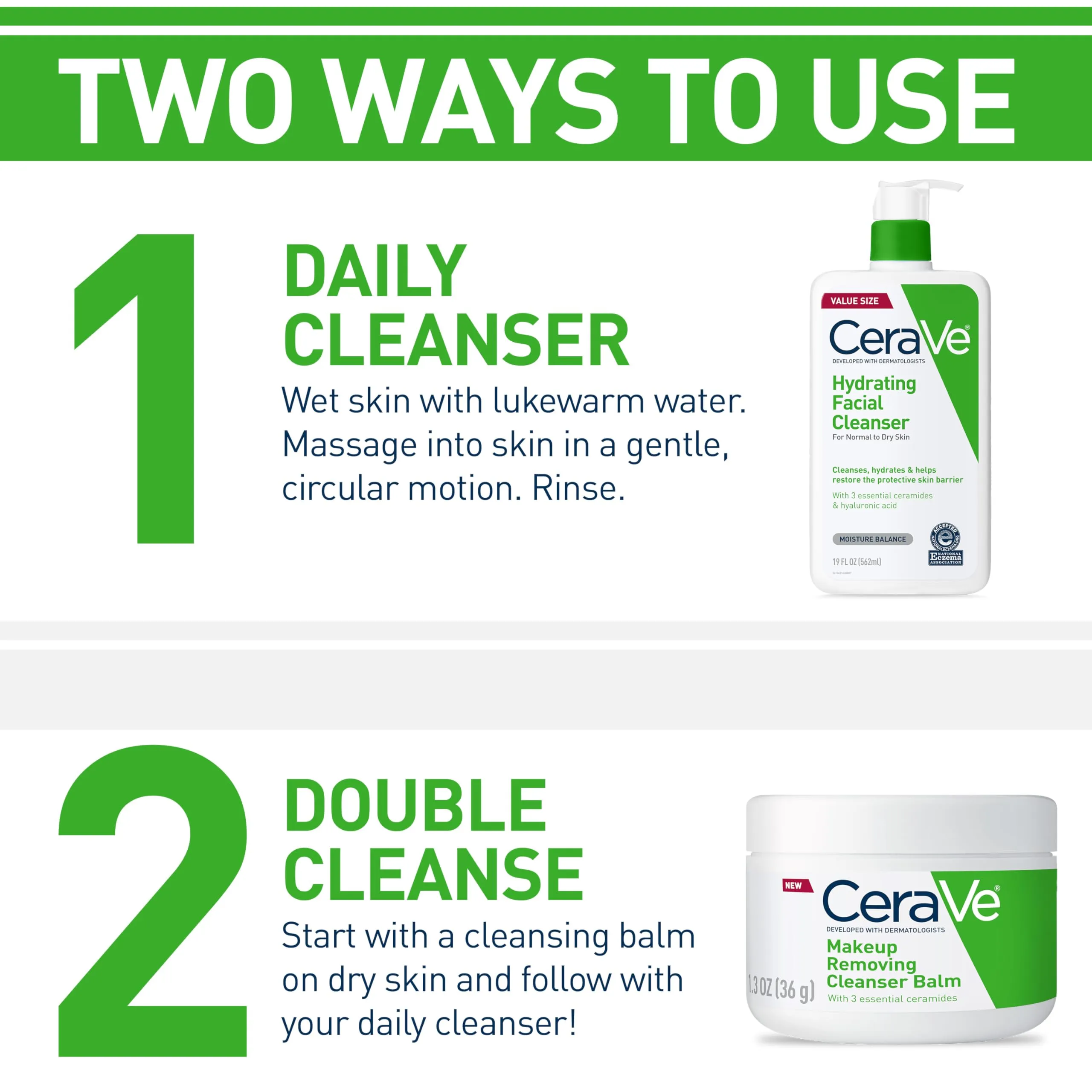 CeraVe Hydrating Facial Cleanser, Moisturizing Face Wash For Dry Skin, Hyaluronic Acid   Ceramides   Glycerin, Hydrating Cleanser For Normal To Dry Skin, National Eczema Association Certified