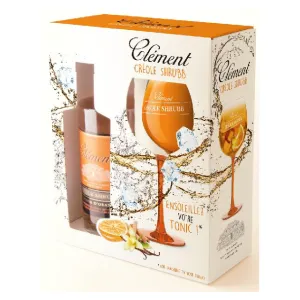Clment Crole Shrubb Orange Liqueur 40% with 1 glassware 700ml
