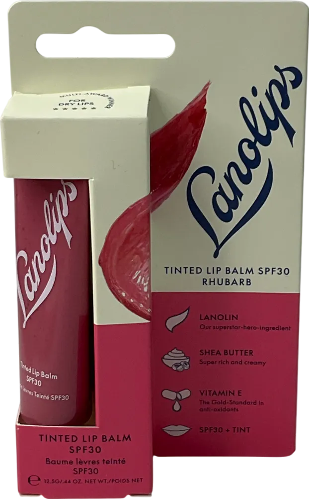 lanolips Tinted Spf30 Balm Rhubarb 12.5g