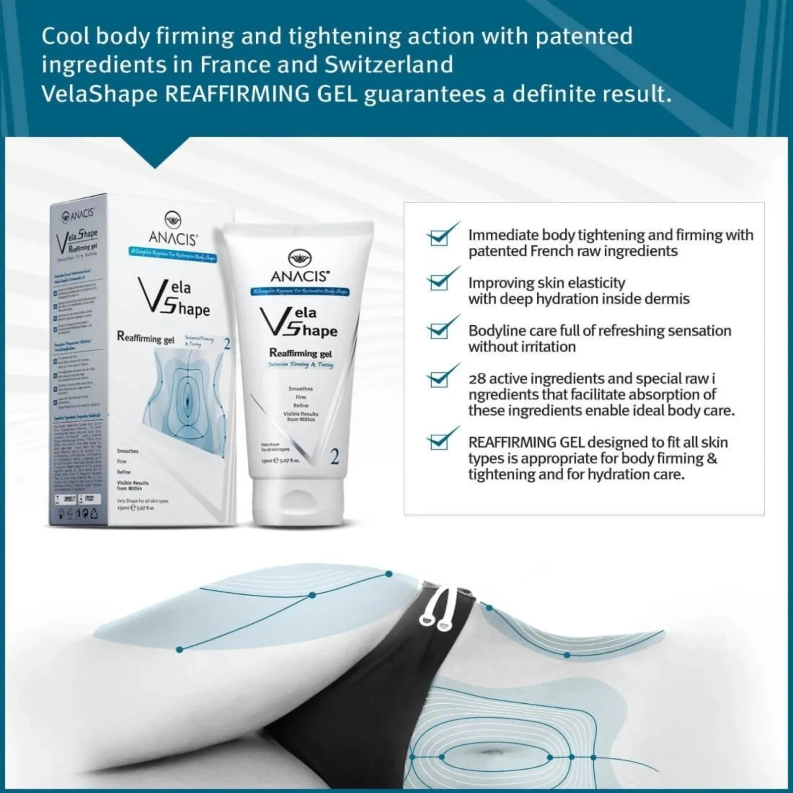Reaffirming Body Cellulite Cream Gel Firm Uneven Skin Tone