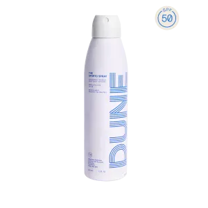 THE SPORTO SPRAY Spray Sunscreen :: 150ML/5 FL OZ • SPF 50 • 80 MIN SWEAT & WATER RESISTANCE • SEA SALT SCENTED free