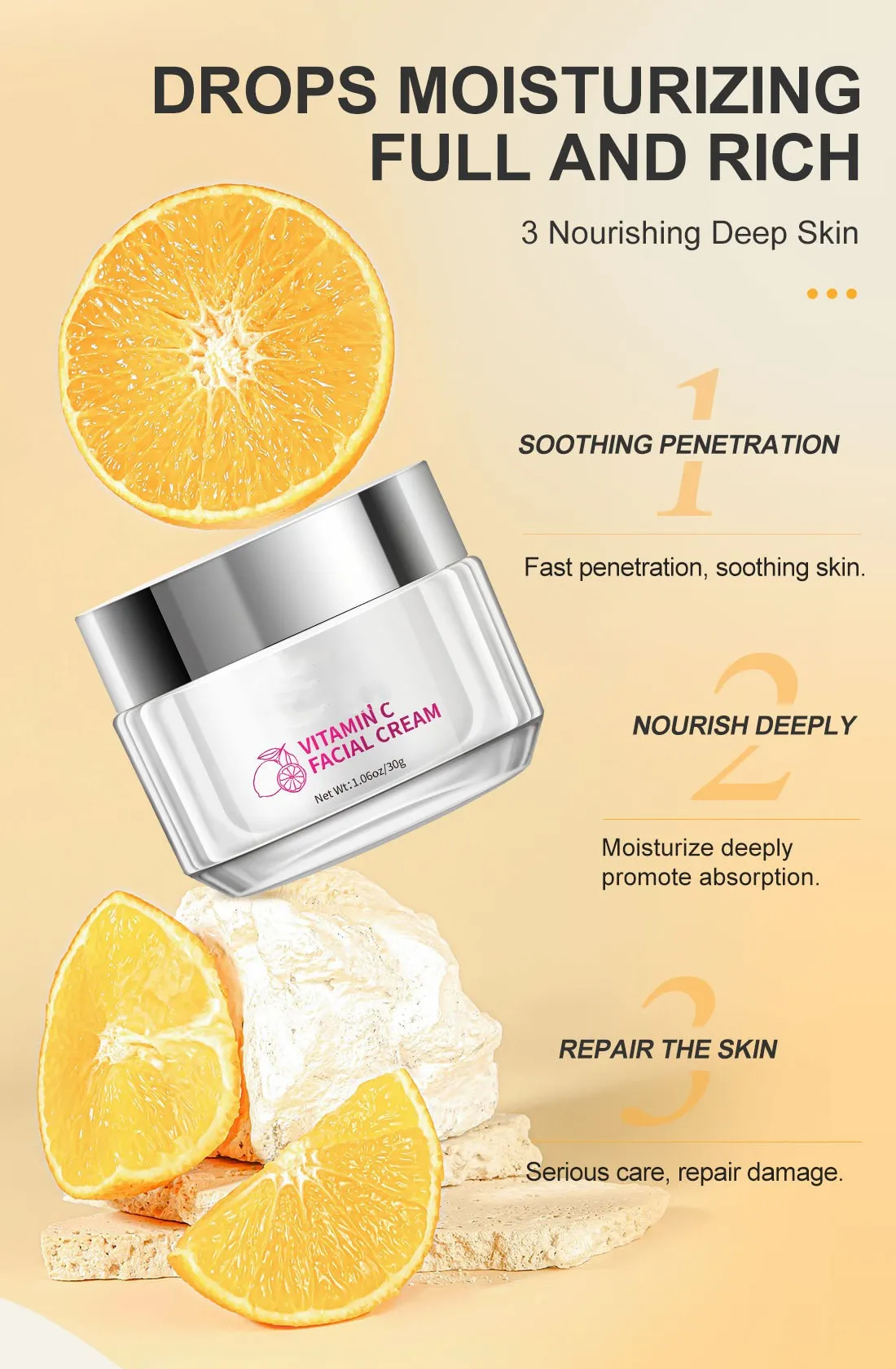 Vitamin C Face Cream – Hydrating & Brightening Skincare for All Skin Types