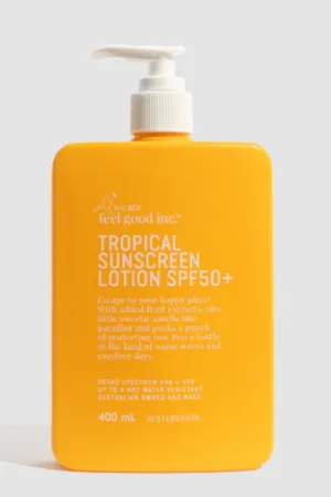 WE ARE FEEL GOOD 400ML TROPICAL SUNSCREEN SPF 50 