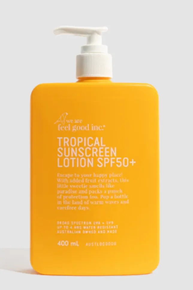 WE ARE FEEL GOOD 400ML TROPICAL SUNSCREEN SPF 50 